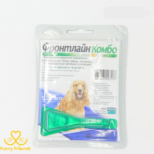 Фронтлайн Комбо інсектоакарицидний препарат для собак М 10-20 кг 11689 фото