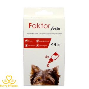 Faktor forte - краплі для собак від бліх, кліщів, гельмінтів 0,5 мл до 4кг 35000 фото