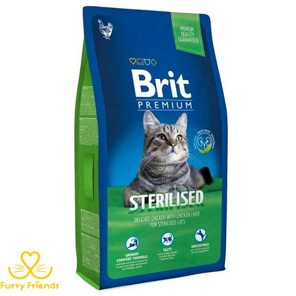 Brit Premium Cat Sterilized для стерилізованих кішок 8 кг 30253 фото