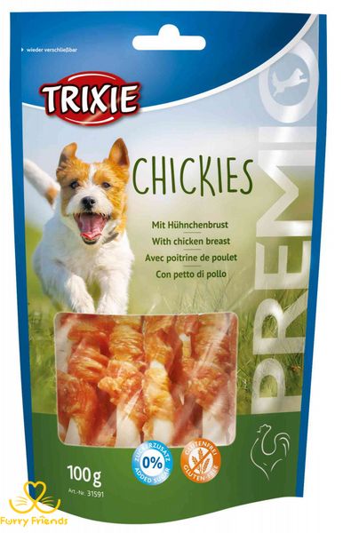Premio Chickies - лакомство для собак косточки с куриной грудкой, Трикси 31591 6755 фото