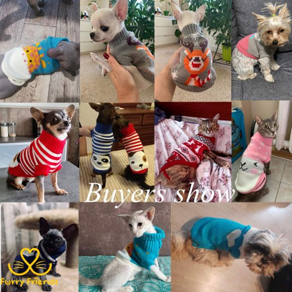 Вязаный свитер для собак и котов 3 фото