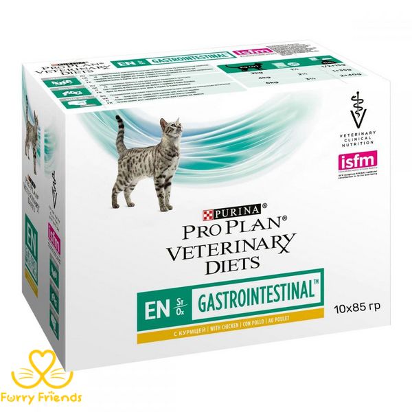 Purina Veterinary Diets EN Gastrointestinal консерви для кішок при розладах травлення, з куркою пауч 62530 фото