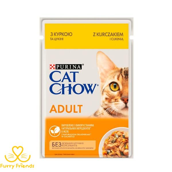 CAT CHOW з куркою і кабачками 85г 39054 фото