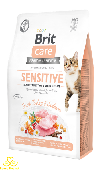 Brit Care Cat Sensitive Healthy Digestion Delicate Taste корм для привередливых кошек 7 кг 61869 фото