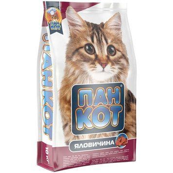 Пан-Кот Говядина сухой корм для кошек 10 кг 53179 фото
