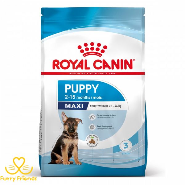 Royal Canin Maxi Puppy сухий корм для цуценят великих порід з 2 до 15 місяців 4 кг 37939 фото