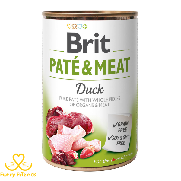 Brit Pate Meat Dog консерви для собак з куркою і качкою 400г 54887 фото