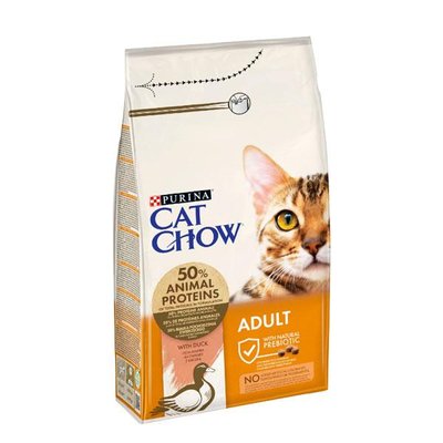Cat Chow Adult сухой корм для кошек с уткой 1,5 кг 58260 фото