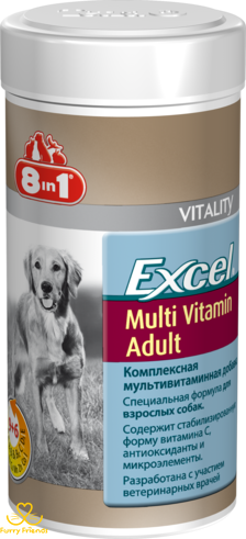 8 in 1 Multi Vitamin Adult мультивітаміни для дорослих собак, 70 таблеток 8 in 1 Multi Vitamin Adult 108665 99190 фото