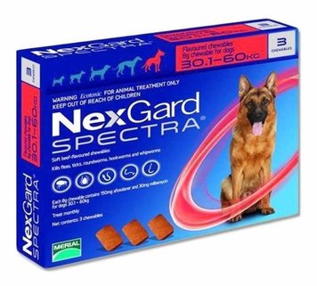 Nexgard Spectra (Нексгард Спектру) - таблетки для собак від бліх і кліщів XL 30-60кг 1 таблетка 37009 фото