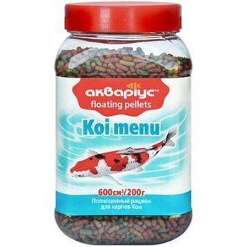 Меню для карпов Кои Аквариус (200г) (банка) 50051 фото