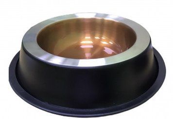 Миска Deluxe для собак металл на резине черная d22см 1.5л 56949 фото