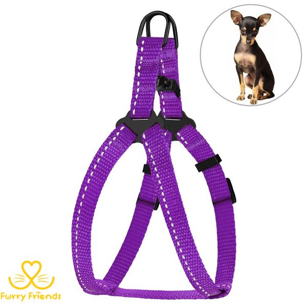 Шлея для собак BronzeDog фиолетовая пластиковый фастекс 1307 68Т 10мм (24-30см) 69658 фото