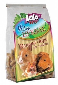 HERBAL для грызунов банановые чипсы 150 г Lolopets 74112 63534 фото