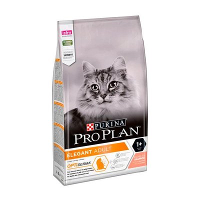 PRO PLAN Elegant сухой корм для кошек с чувствительной кожей и от выпадения шерсти с лососем 1,5 кг 26668 фото