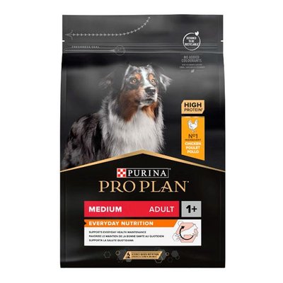 PRO PLAN Adult Medium сухой корм для взрослых собак средних пород с курицей 3 кг 45312 фото