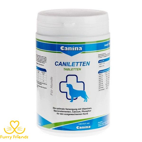 Caniletten Canina (канилеттен) Активный кальций для собак 500 таблеток 1000 г 47910 фото