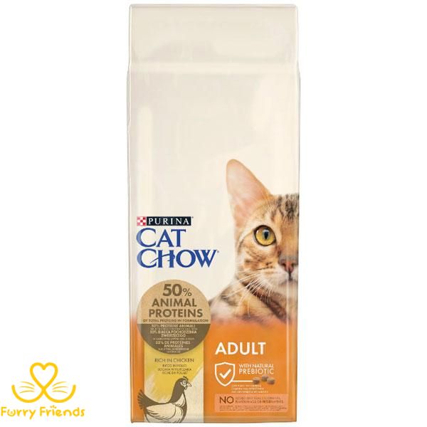 Cat Chow Adult сухой корм для кошек с курицей и индейкой 15 кг 4600 фото