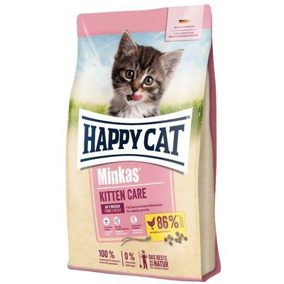 Happy Cat Minkas Kitten Care Gefl сухой корм для котят с птицей 1,5кг 56828 фото