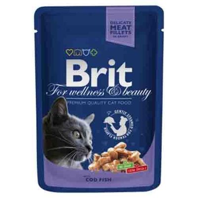 Brit Premium Cat pouch с треской 100г 30583 фото