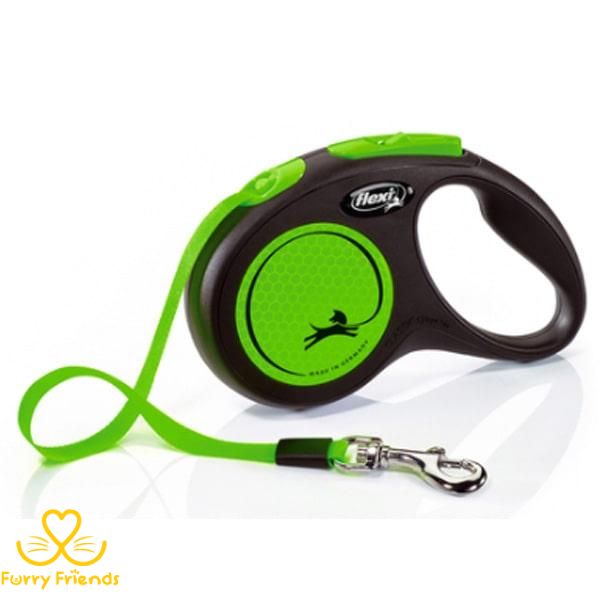 Рулетка для собак Neon S 5м15кг лента Зеленая, 5м на 15кг лента 60699 фото