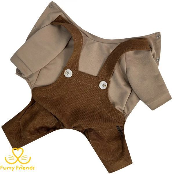 Костюм с лямками вельвет шоколад 2112111 фото