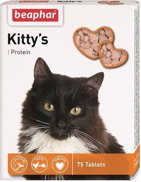 Kittys +Protein Лакомство для кошек, с протеином 75 таблеток 6869 фото