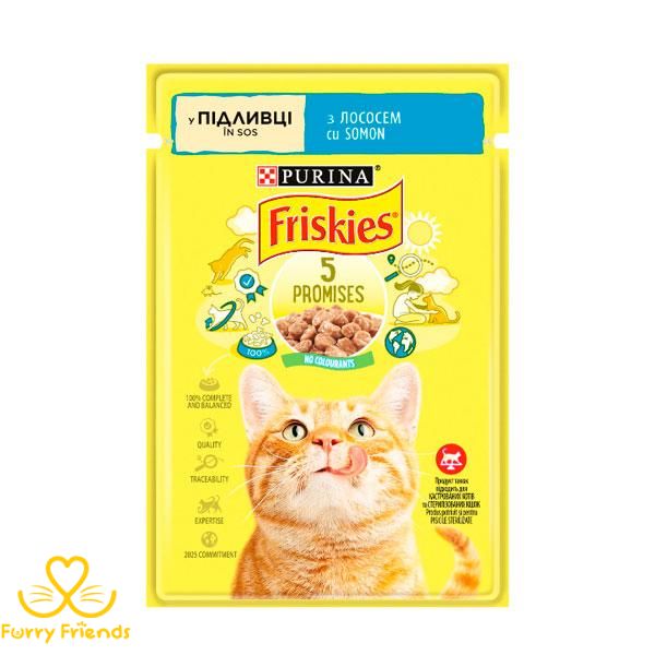 Friskies консерва для кошек с лососем в подливке, 85 г 57287 фото