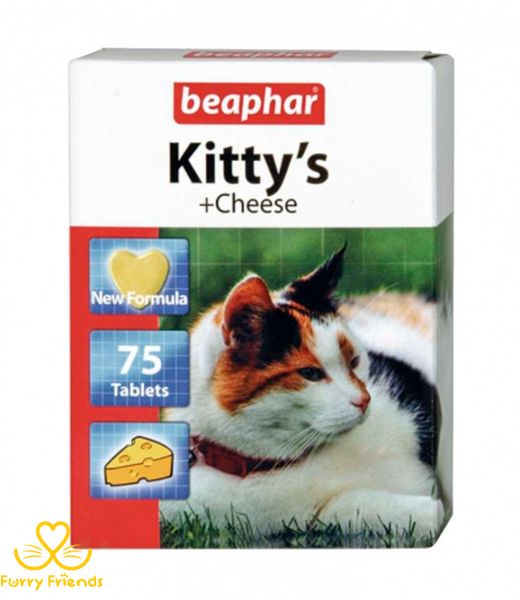 Kittys +Cheese Лакомство для кошек, со вкусом сыра 75 таблеток 6870 фото