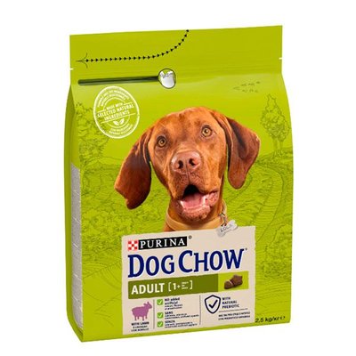Dog Chow Adult 1+ сухой корм для собак с ягненком 2,5 кг 26656 фото