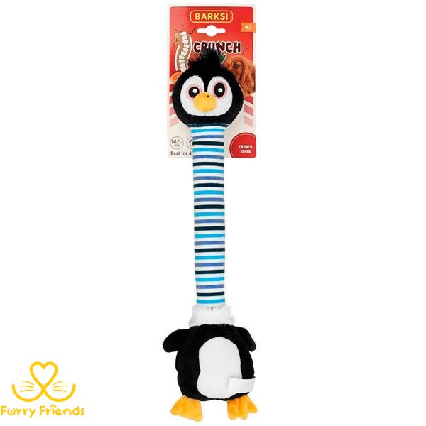 Игрушка для собак Barksi Crunch Body пингвин с хрустящей шеей и двумя пищалками 40 см C10065B 68597 фото