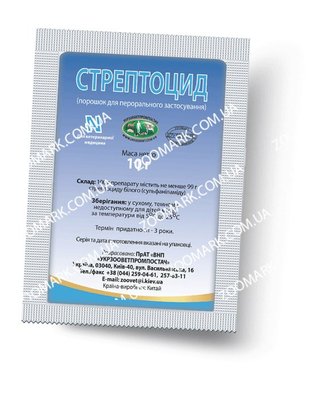 Стрептоцид антимикробный препарат 10 гр 22614 фото