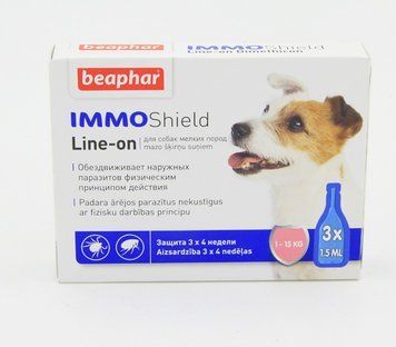 IMMO SHIELD Капли от блох и клещей для собак для собак 1-15 кг 34680 фото