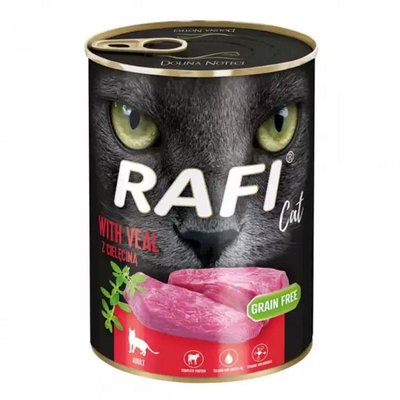 Dolina Noteci RAFI Grain Free Cat with Veal консервы для кошек с телятиной (65) 400г 394563 66098 фото