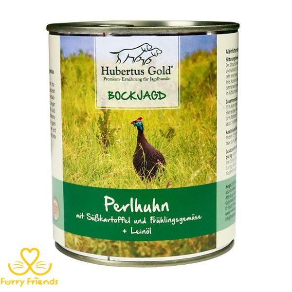 Hubertus Gold консервы для собак с цесаркой, с картошкой, овощами и льняным маслом 800г 65272 фото