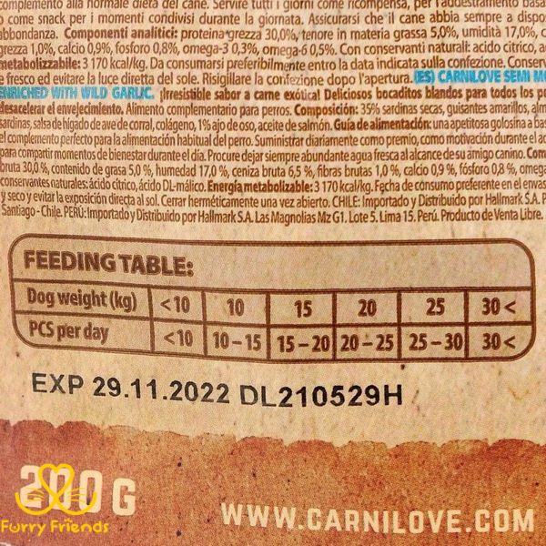 Лакомство Carnilove Dog Soft Snack для собак с сардиной и диким чесноком 200гр 73741 фото