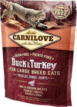 Carnilove Cat Large Breed з качкою й індичкою сухий корм для котів великих порід 400 г 79353 фото
