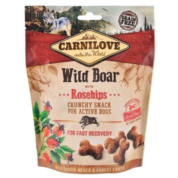 Ласощі Carnilove Crunchy Wild Boar with Rosehips &mdash; беззернові для собак усіх порід із диким кабаном 200 г 73742 фото