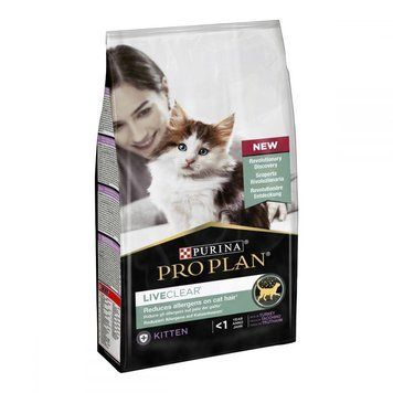 Pro Plan LiveClear Kitten Turkey Сухой корм для котят для уменьшения аллергенов на шерсти с индейкой 1,4кг 62239 фото