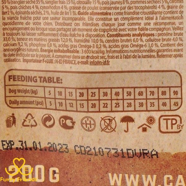 Ласощі Carnilove Crunchy Wild Boar with Rosehips &mdash; беззернові для собак усіх порід із диким кабаном 200 г 73742 фото