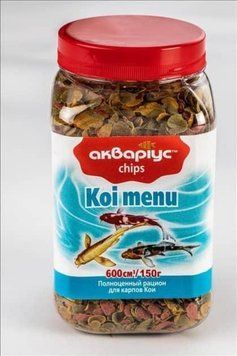 Меню для карпов КОИ чипсы (100г) Аквариус (банка) 53560 фото
