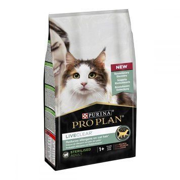 Pro Plan LiveClear Sterilised Salmon Сухой корм для стерилизованных котов для уменьшения аллергенов на шерсти 1,4 кг 62241 фото