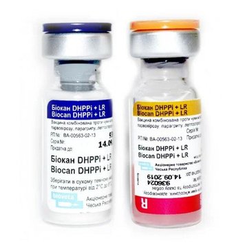 Биокан DHPPI+LR вакцина для собак (чума, гепатит, парвовіроз) Bioveta, Чехія 47874 фото