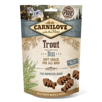 Лакомство Carnilove Dog Soft Snack для собак с форелью и укропом 200г 73740 фото