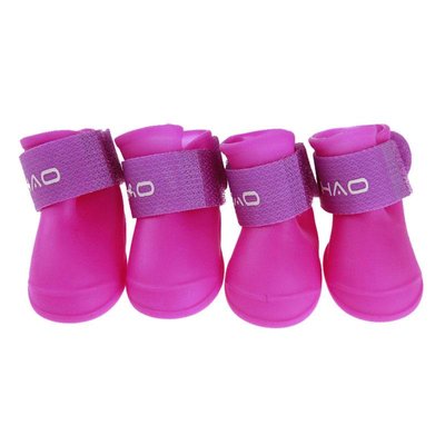 Ботинки для собак силиконовые Фиолетовые M 5040мм 62731 фото