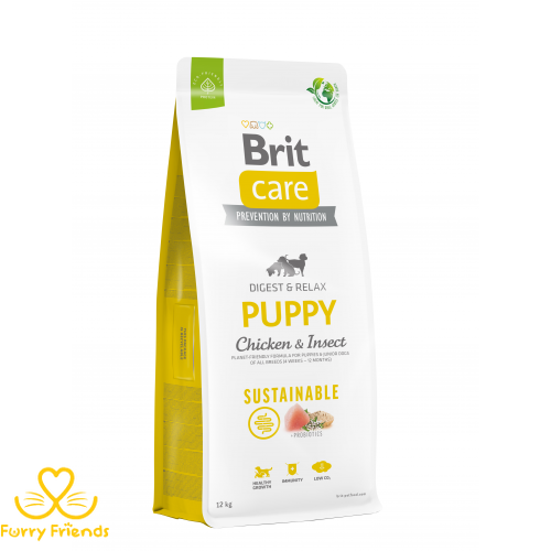 Сухий корм для цуценят Brit Care Dog Sustainable Puppy (курка та комахи) 12 кг 3033033 фото