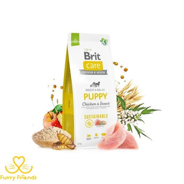 Сухий корм для цуценят Brit Care Dog Sustainable Puppy (курка та комахи) 12 кг 3033033 фото