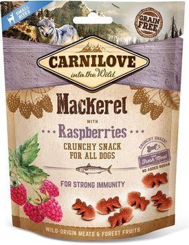 Ласощі Carnilove Crunchy Snack для собак зі скумбрією та малиною 200 г 73745 фото