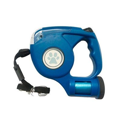 Рулетка с фонариком и пакетами для фекалий 5м35кг трос синяя 70886 фото