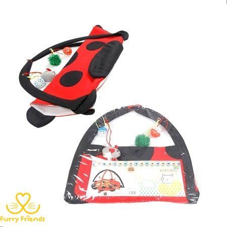 Игровой развивающий коврик с игрушками для кошек 55*55*35 см 60532 фото